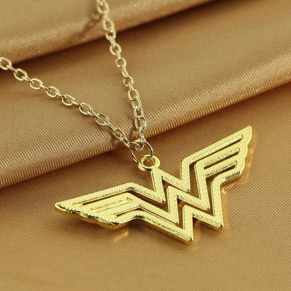 Super Girl Superhero Wonder Woman Pendant Gold Charm Feminist Symbol Nec… - Picture 3 of 4